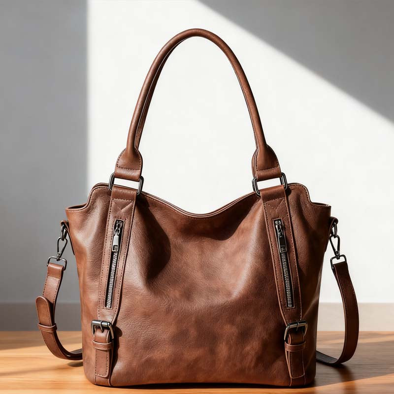 Schultertasche PU-Leder mit verstellbarem Tragegurt -    Zorenza