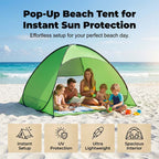 Pop-Up Strandmuschel UV-Schutz 98% – Schnellaufbau für 2-4 Personen -    Zorenza