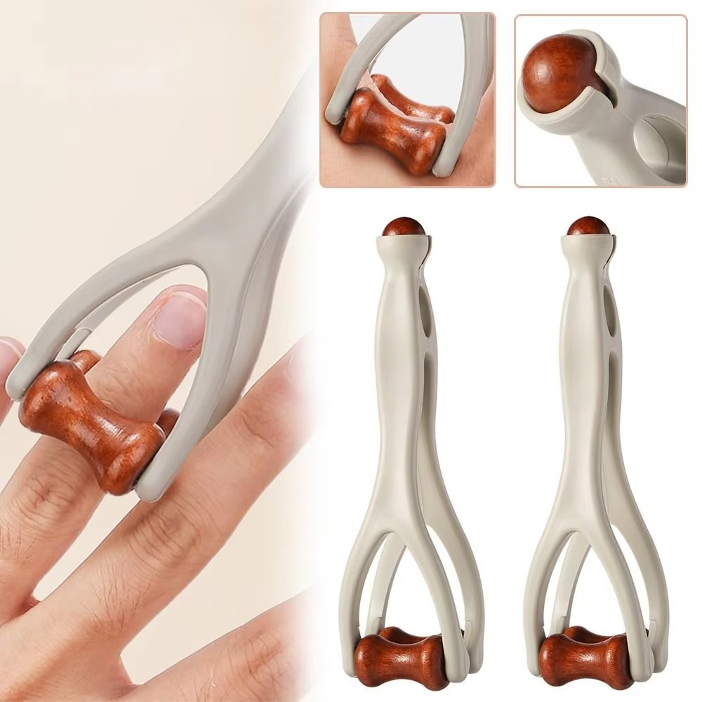 Finger-Massagegerät mit Messing-Rollen für Akupressur Zorenza