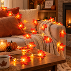 Herbstblätter-Lichterkette LED mit Ahornblättern -    Zorenza