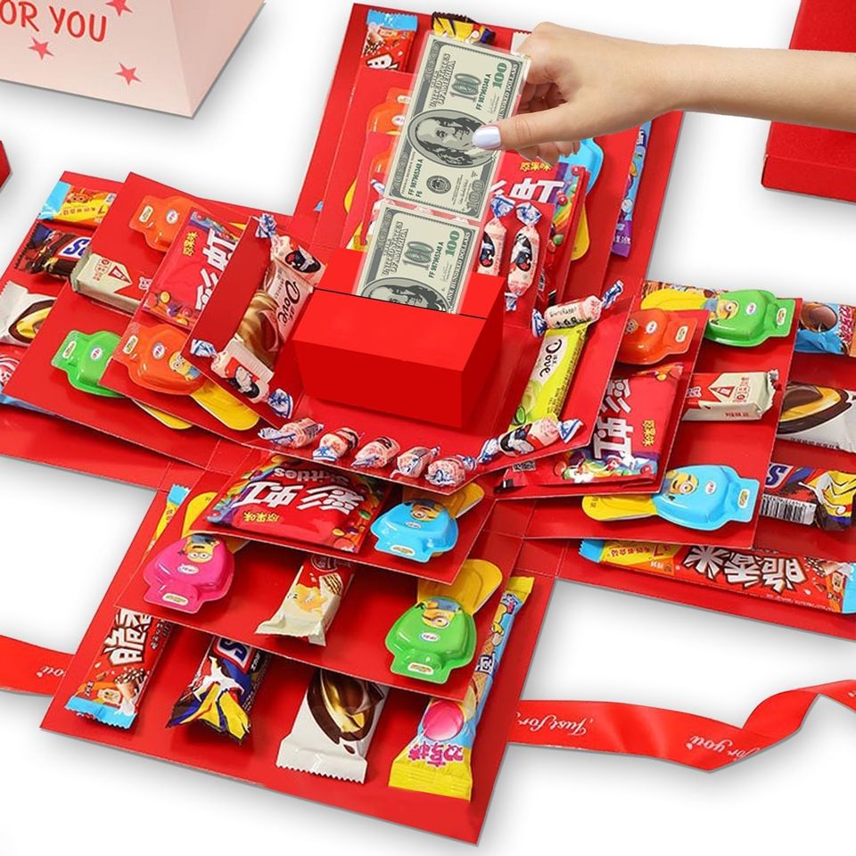 Explosive Geschenkbox 5-teilig – DIY Überraschungsbox zum Selbstbefüllen -    Zorenza