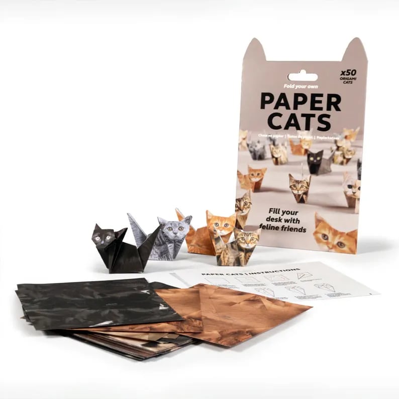 Origami-Bastelset zum Falten – 50 Tierfiguren aus Papier -    Zorenza