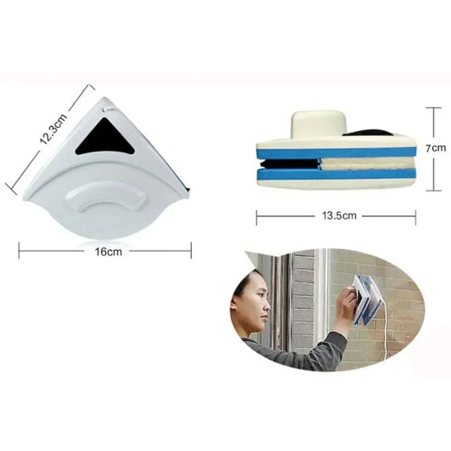 Magnetischer Fensterreiniger mit doppelseitiger Reinigung -    Zorenza