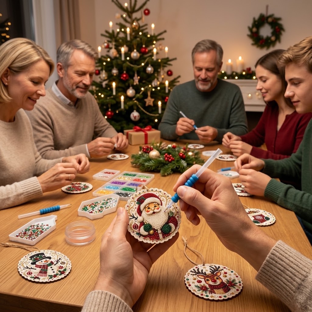 Diamond Painting Weihnachtsanhänger Set 6-teilig -    Zorenza