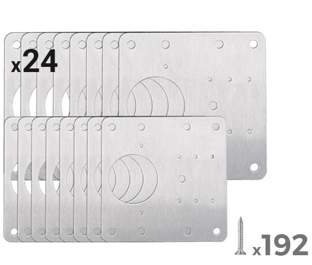 Scharnierplatten-Set für Küchenschränke -    Zorenza
