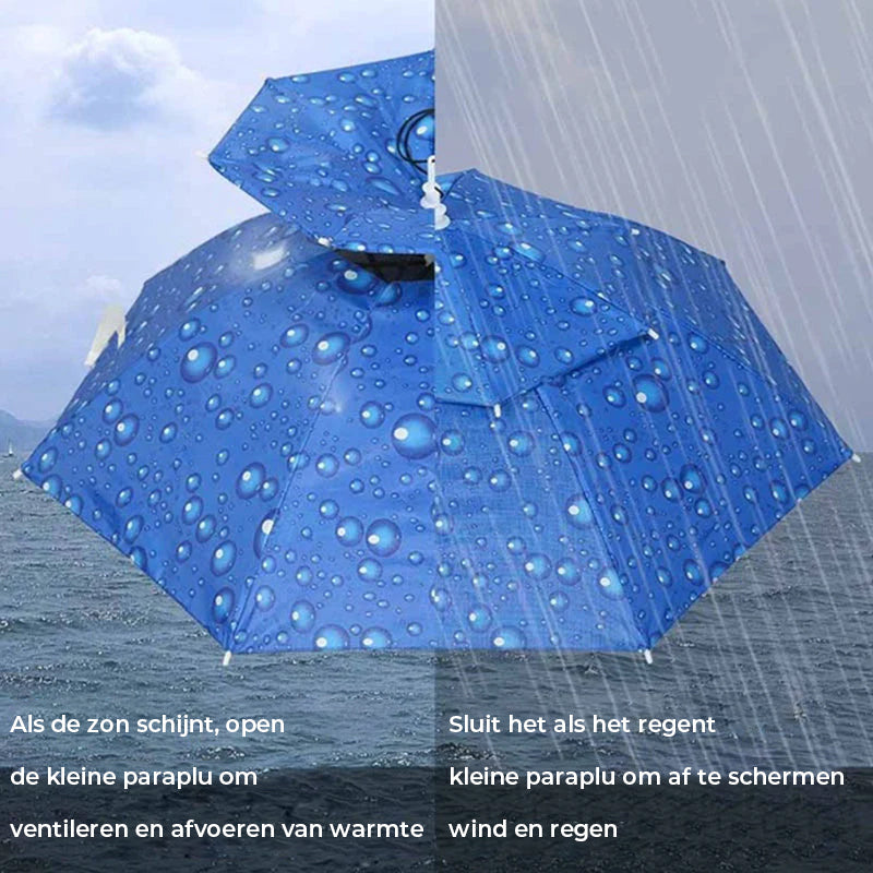 Regenschirm-Hut mit verstellbarem Kinnriemen -    Zorenza