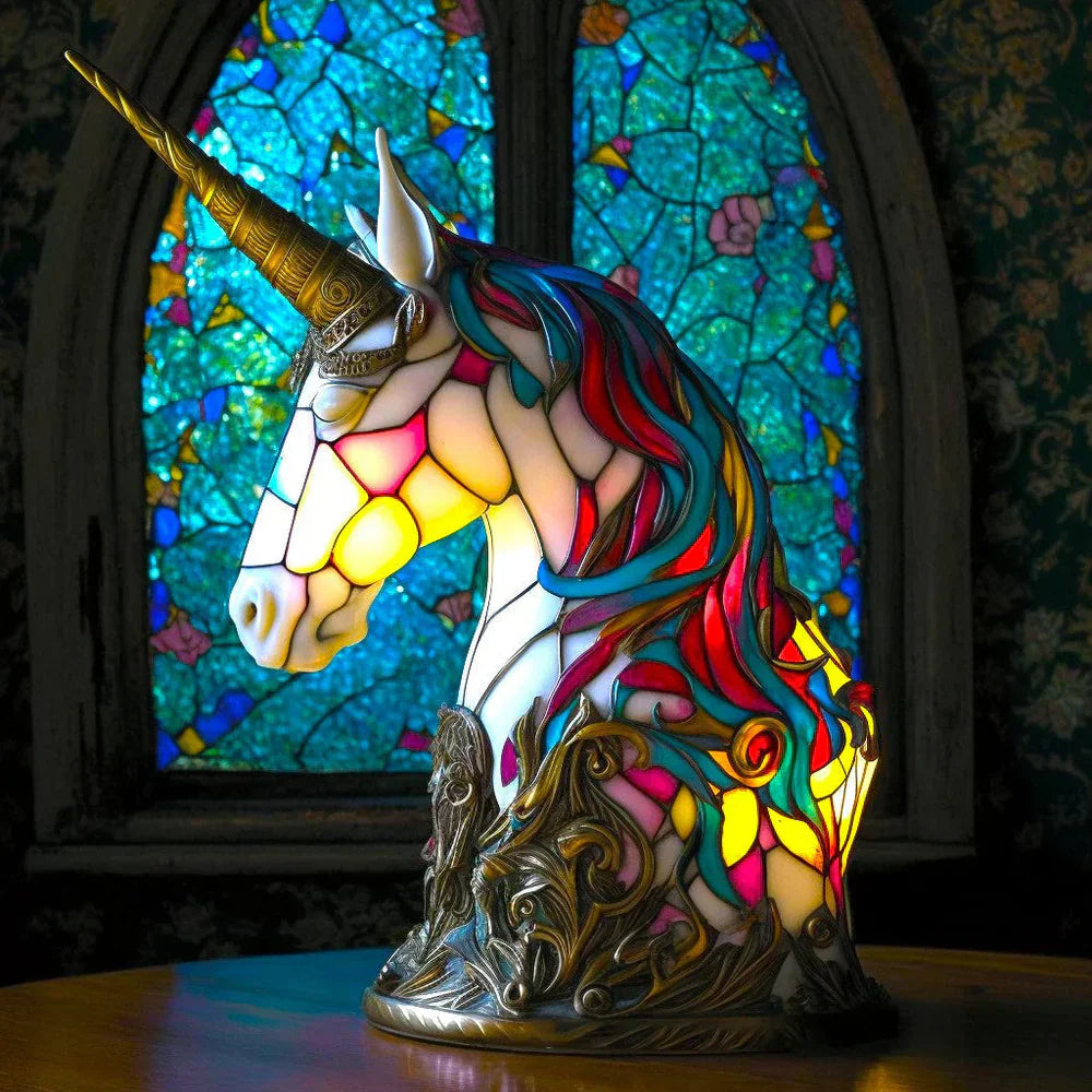 Tiffany Tierlampe Buntglas – Handgefertigt mit warmem Licht -    Zorenza