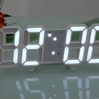 3D LED Digital-Wanduhr mit Fernbedienung & Dimmfunktion -    Zorenza