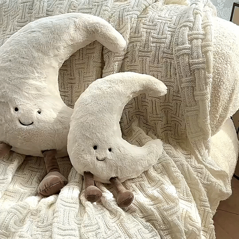 Kuschelkissen Sonne oder Mond mit süßem Gesicht -    Zorenza