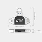 Kartenleser 4-in-1 Universal USB Lightning Micro-USB Type-C -    Zorenza