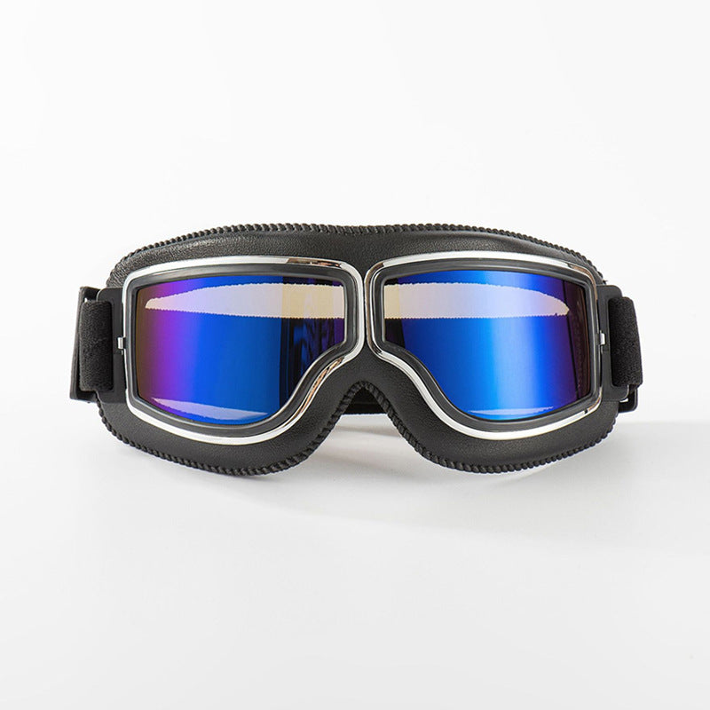 Motorradbrille Vintage-Design mit verstellbarem Gummiband -    Zorenza