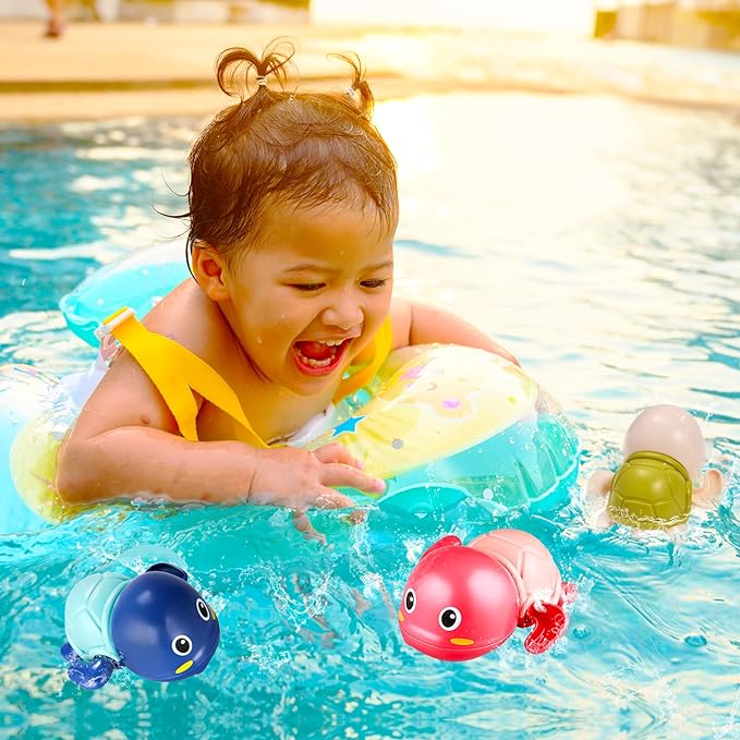 Aufzieh-Schwimmschildkröten Badespielzeug – 6er-Set Zorenza