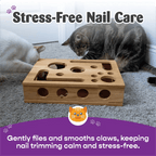 Katzen-Kratzpuzzle aus Eichenholz mit Nagelfeile-Funktion -    Zorenza