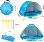 Baby-Strandzelt mit integriertem Planschbecken und UPF 50 -    Zorenza