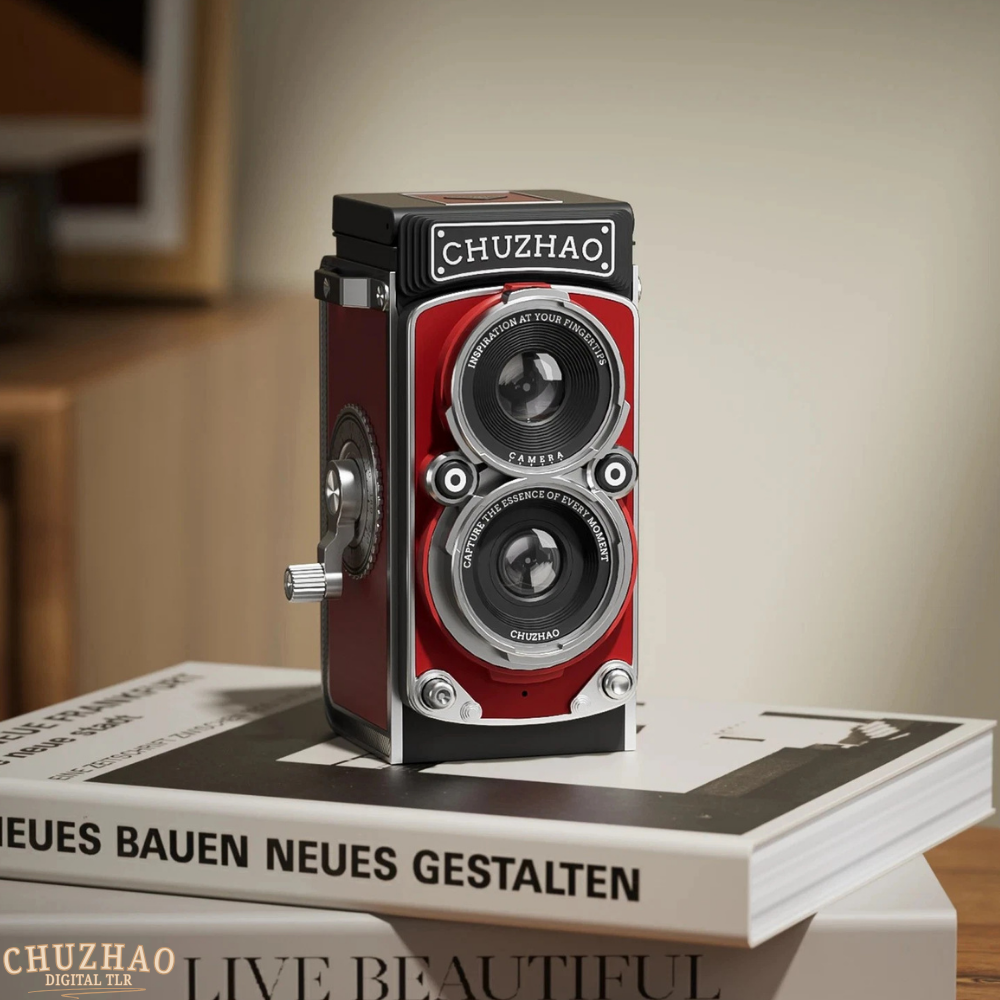 12MP-Digitalkamera Vintage-TLR-Design – 10-Objektiv-Set - Zorenza