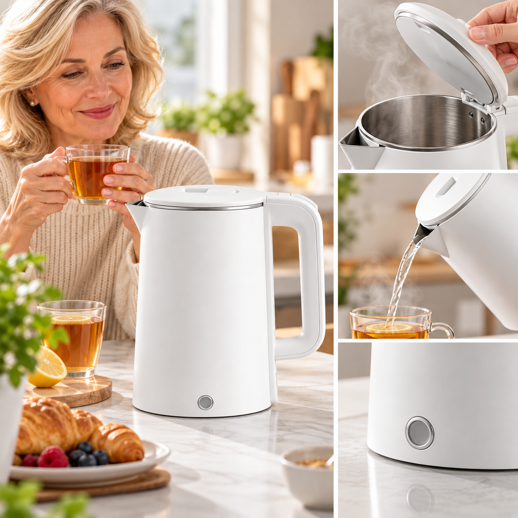 Wasserkocher 0,8 Liter mit Temperaturwahl und Filterfunktion -    Zorenza