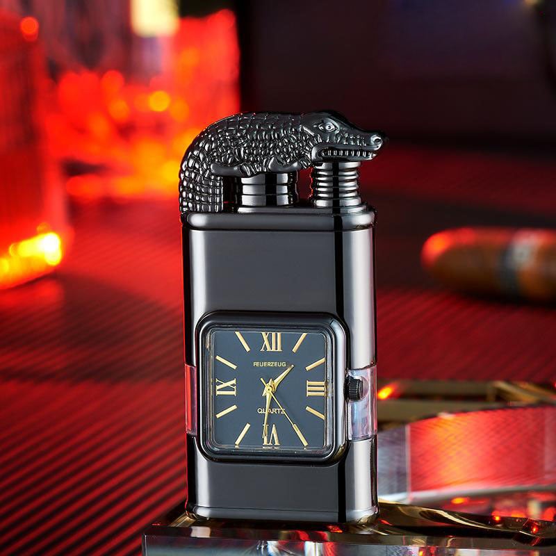Feuerzeug mit Uhr – Vintage Design und verstellbare Flamme -    Zorenza