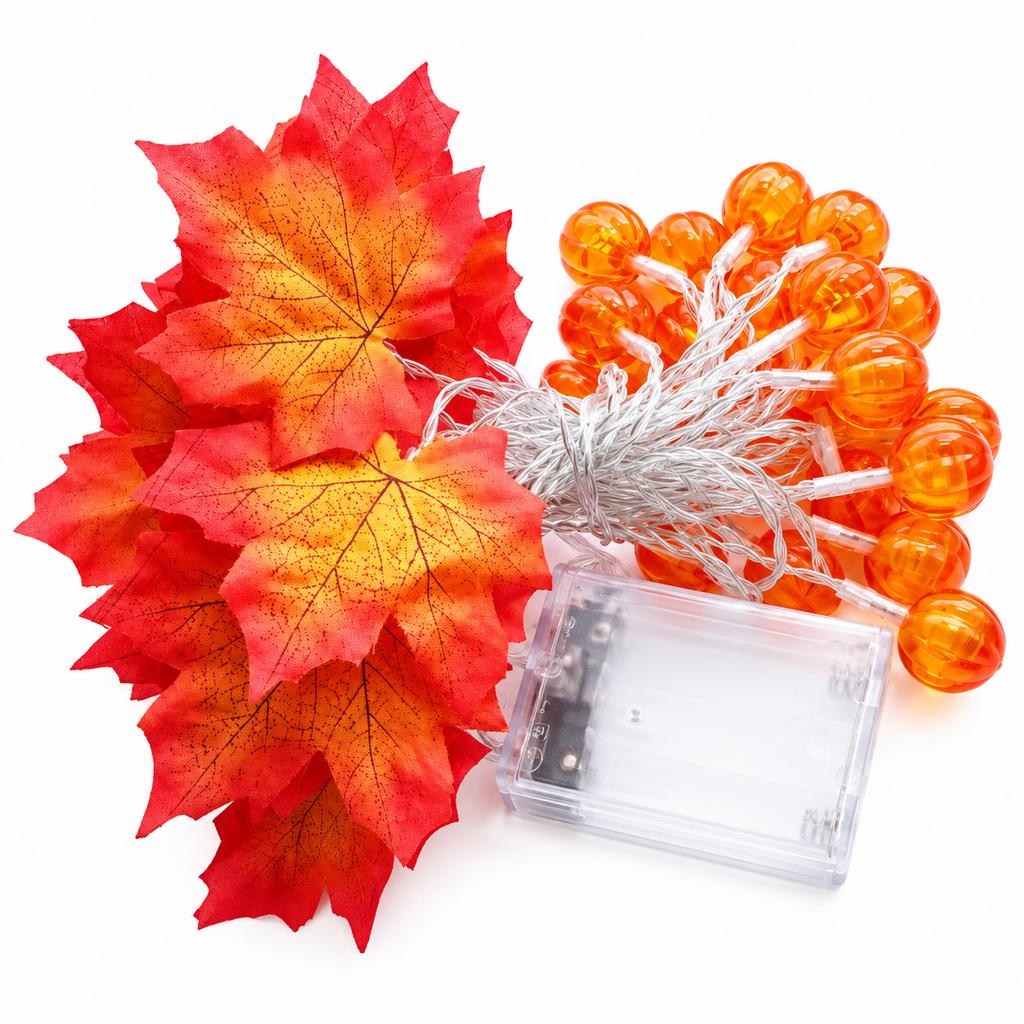 Herbstblätter-Lichterkette LED mit Ahornblättern -    Zorenza