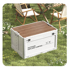 Faltbare Aufbewahrungsbox mit Holzdeckel für Camping -    Zorenza