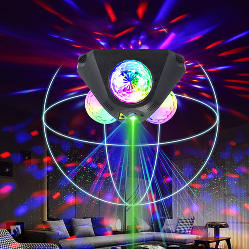 Disco-Projektor mit Laser – RGB-Lichteffekte und Stroboskop -    Zorenza