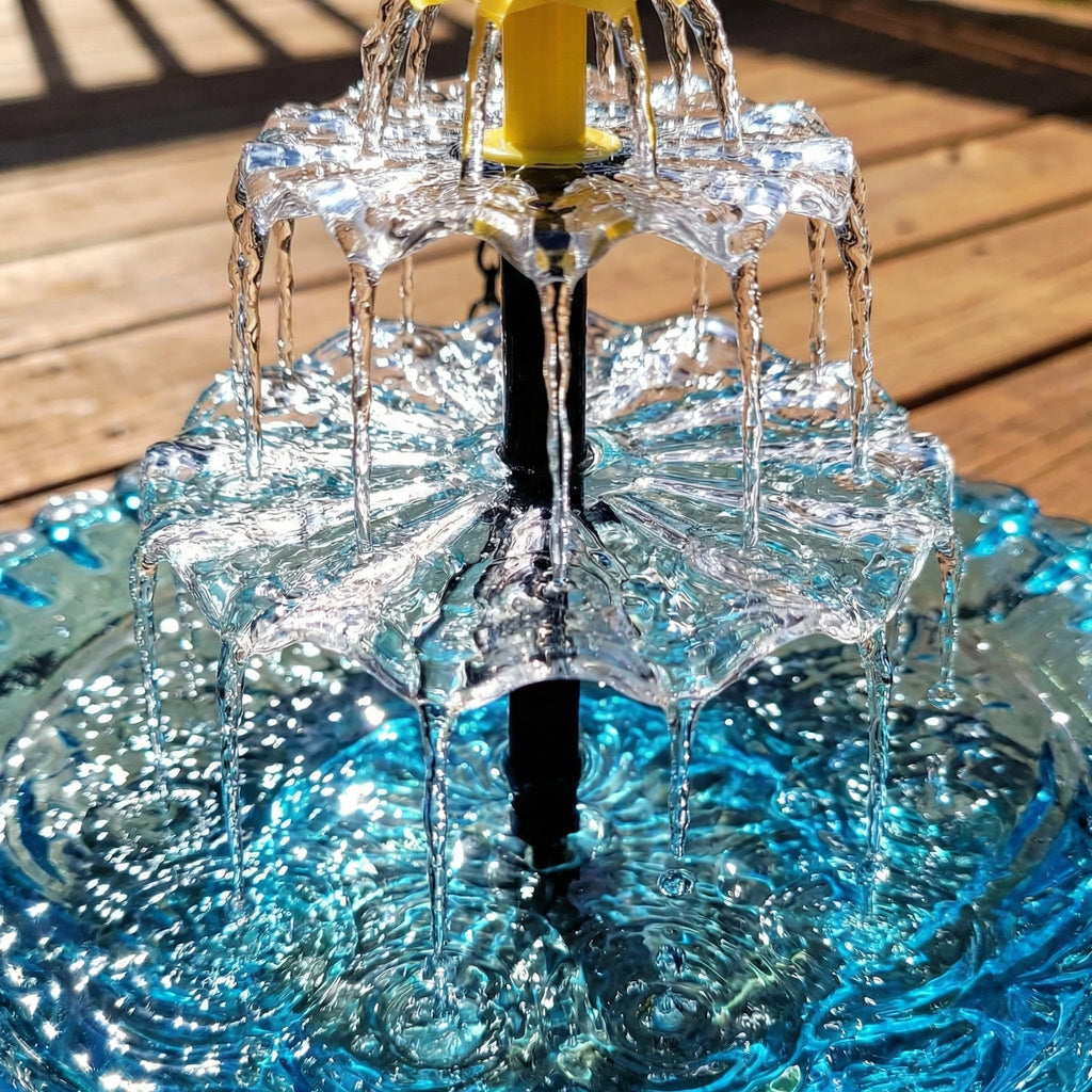 Solar-Hängebrunnen mit 2-stufigem Wasserfall Zorenza