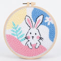 Punch Needle Set mit bunter Wolle und Stickrahmen -    Zorenza