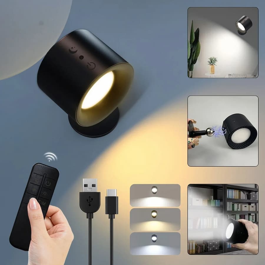 Magnetische Wandleuchte mit Fernbedienung und Touch-Steuerung -    Zorenza