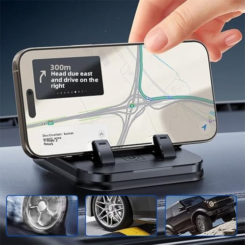 Handy-Halterung Auto faltbar mit Anti-Rutsch-Silikon -    Zorenza