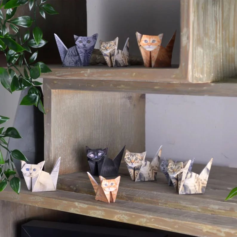 Origami-Bastelset zum Falten – 50 Tierfiguren aus Papier -    Zorenza