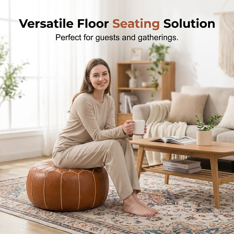 Pouf mit Stauraum und Handstickerei -    Zorenza