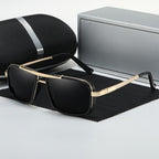 Sonnenbrille Herren polarisiert – Edelstahl Rahmen mit UV-Schutz -    Zorenza
