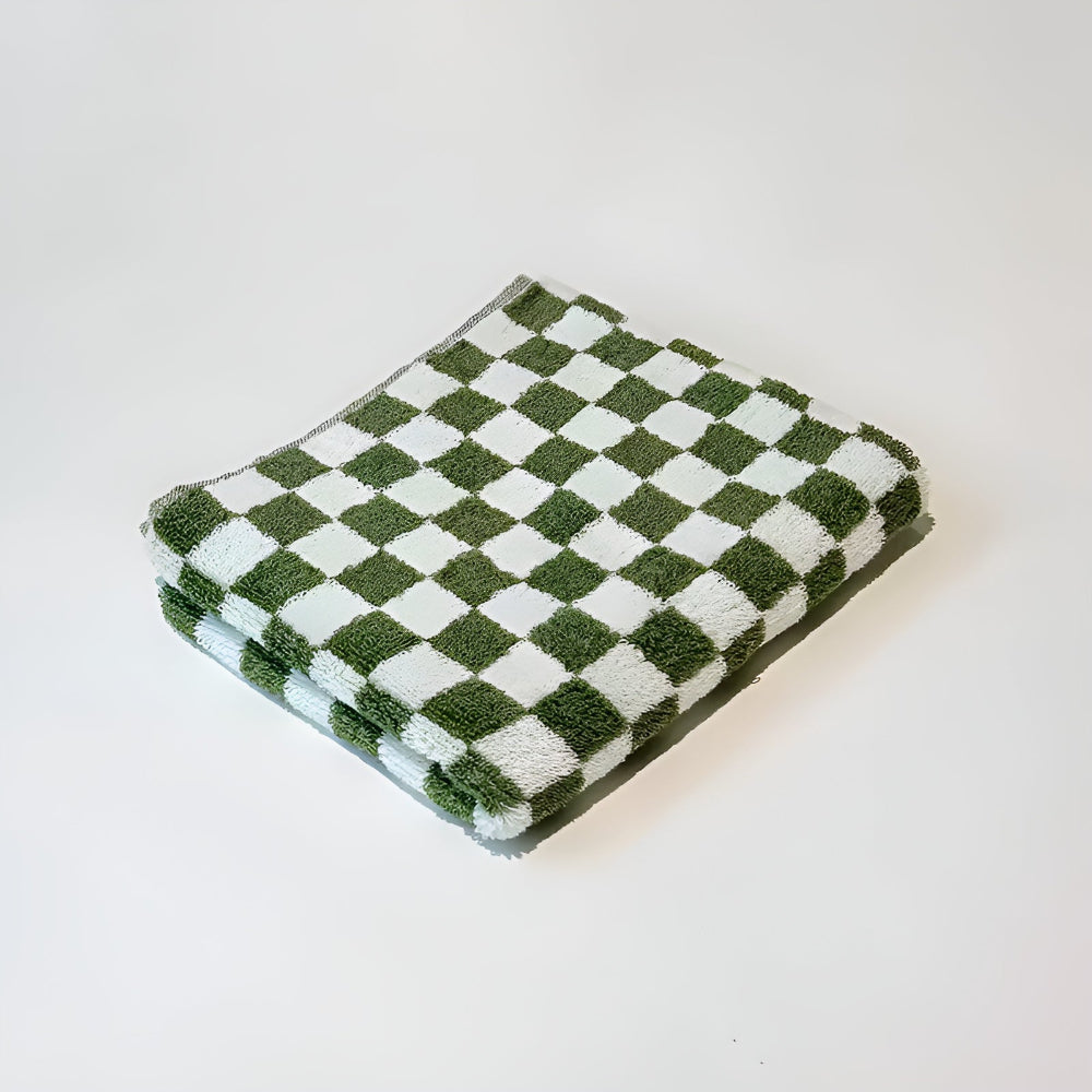 Handtuch Baumwolle mit Schachbrettmuster – Retro-Design -    Zorenza