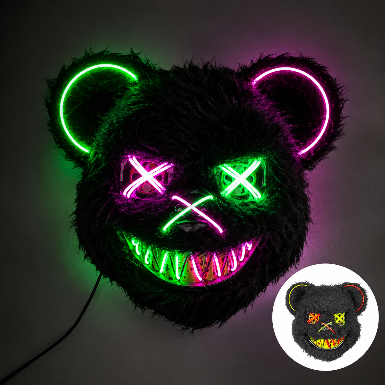 LED-Maske mit Neonlicht und mehreren Leuchtmodi -    Zorenza