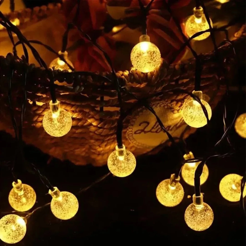 Solar LED Lichterkette mit Kristallkugeln -    Zorenza