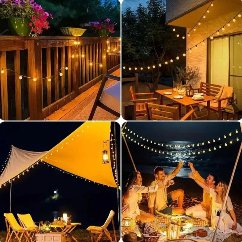 Solar LED Lichterkette mit Kristallkugeln -    Zorenza