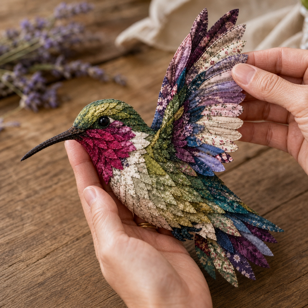 3D Stoff-Patchwork Vogel Bastelset -    Zorenza
