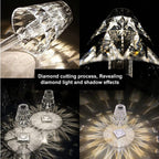 LED Tischlampe Kristall mit diamantförmigem Lampenschirm -    Zorenza