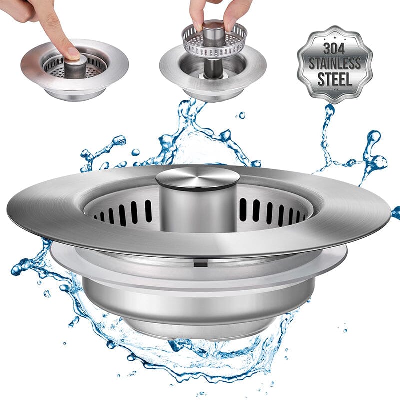 Abflussfilter Edelstahl mit Pop-up-Mechanismus -    Zorenza
