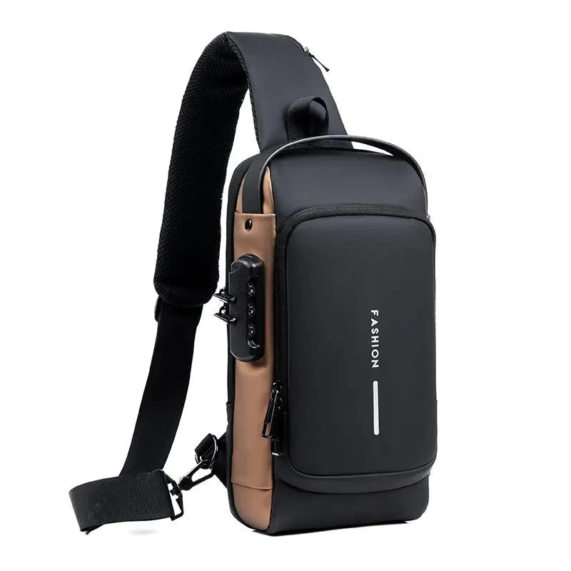 Anti-Diebstahl Crossbody-Tasche mit versteckten Fächern -    Zorenza