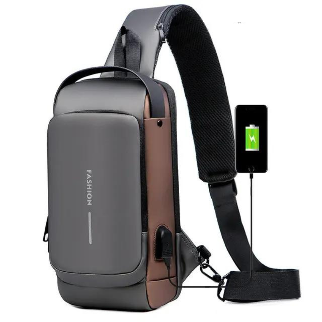 Anti-Diebstahl Crossbody-Tasche mit versteckten Fächern -    Zorenza