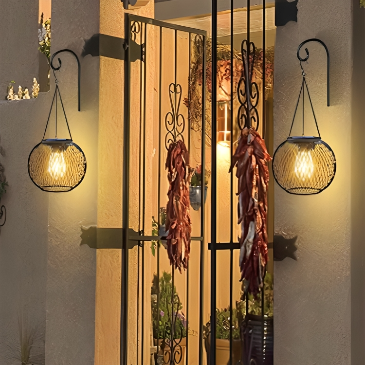 Solar-Gartenlaterne mit Metallgitter - Retro Design -    Zorenza