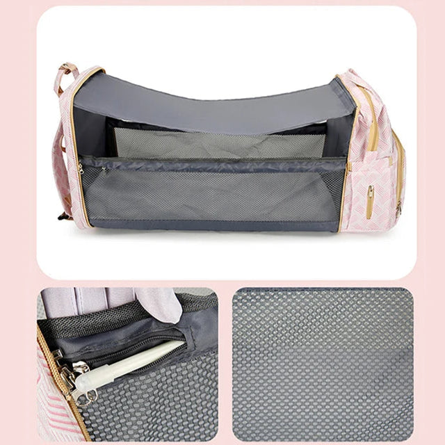 Multifunktionale Wickeltasche mit Reisebett-Funktion Zorenza