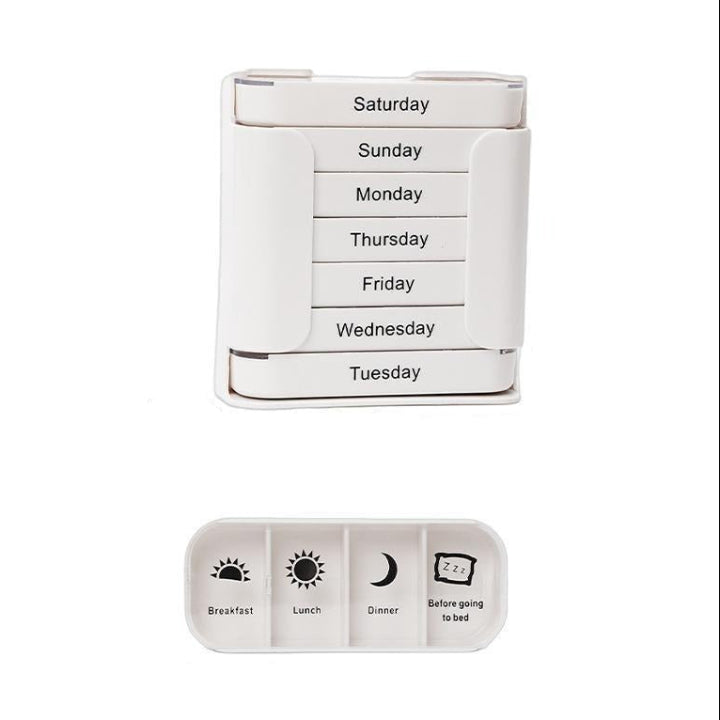 7-Tage Pillenbox mit Tageslabels Zorenza