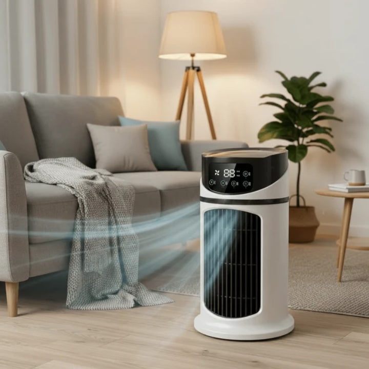 Kompakter Luftkühler & Luftbefeuchter 2-in-1 – 300 ml Wassertank, USB-Betrieb -    Zorenza