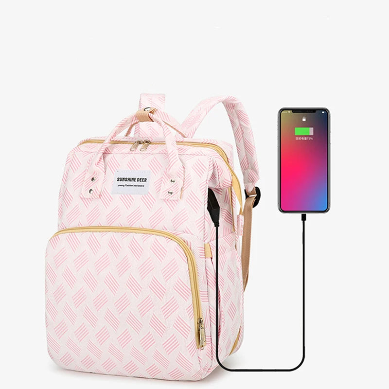 Multifunktionale Wickeltasche mit Reisebett-Funktion Zorenza