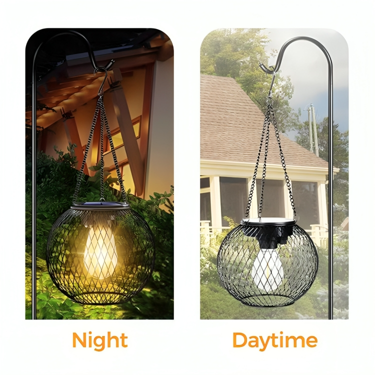 Solar-Gartenlaterne mit Metallgitter - Retro Design -    Zorenza