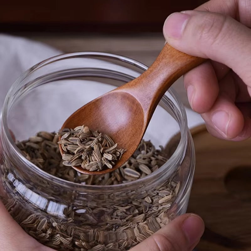 Mini Holzlöffel Naturholz kurzer Griff -    Zorenza
