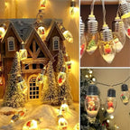 LED-Lichterkette Weihnachtsfiguren – Glühbirnen-Design -    Zorenza