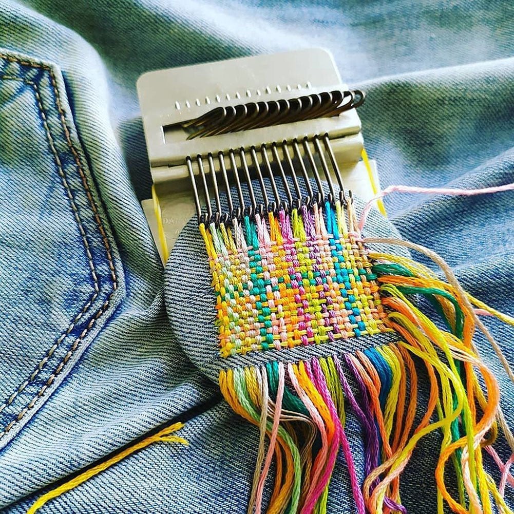 Mini-Stopfwebmaschine – Für Reparaturen und kreative Textilarbeiten -    Zorenza