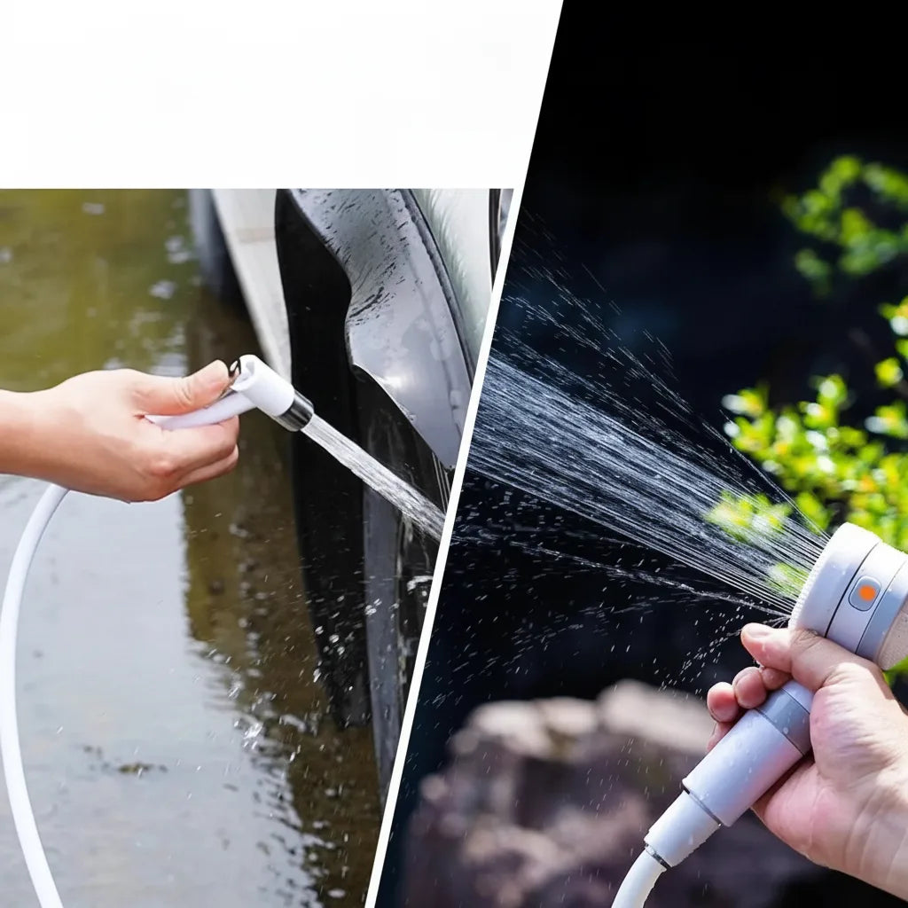 Tragbare Outdoor-Dusche mit Akku Zorenza